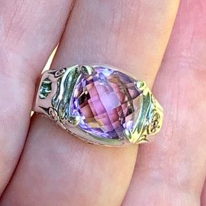 John Hardy Bamboo Amethyst Ring